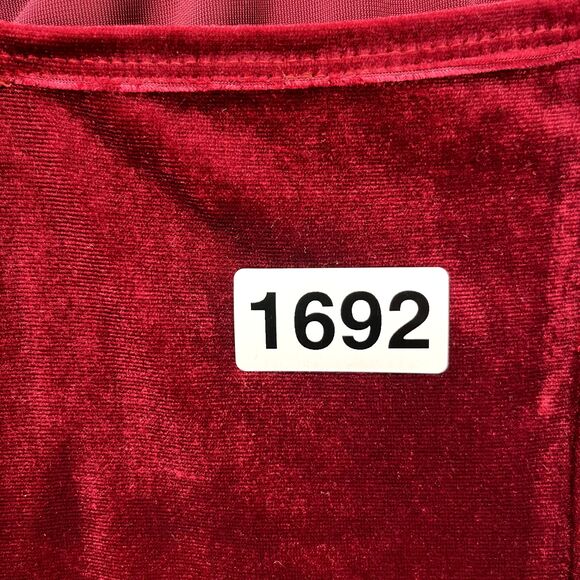 Bloomchic Dress Women Plus 1X 14 16 Red Velvet Bodycon Stretch Adjustable straps - Picture 13 of 13